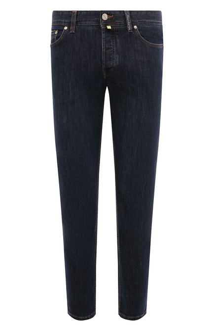 Мужские джинсы SARTORIO темно-синего цвета, арт. SPJ001/SJ699604 | Фото 1 (Драгоценные камни: Проставлено; Материал сплава: Проставлено; Длина (брюки, джинсы): Стандартные; Материал внешний: Хлопок)