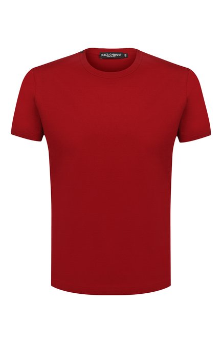 Мужская хлопковая футболка DOLCE & GABBANA красного цвета по цене 27550 руб., арт. G8JX7T/FU7EQ | Фото 1