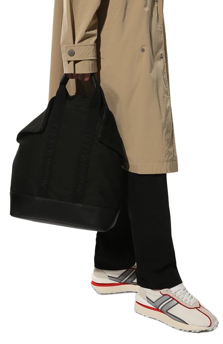 Мужской комбинированный рюкзак ALEXANDER MCQUEEN черного цвета, арт. 548663/HU04B | Фото 2 (Материал: Текстиль; Размер: large; Стили: Кэжуэл)