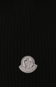 Женская шерстяная шапка MONCLER черного цвета, арт. F2-093-9Z744-00-A9197 | Фото 3 (Материал: Текстиль, Шерсть)