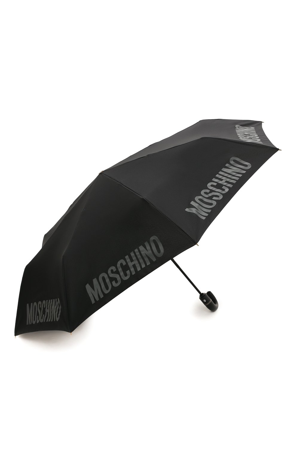 Мужской складной зонт MOSCHINO черного цвета, арт. 8064-T0PLESS | Фото 2 (Материал: Текстиль, Синтетический материал, Металл)