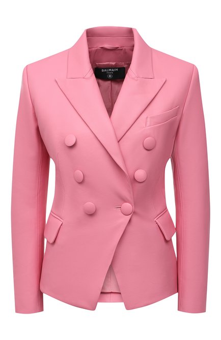 Женский кожаный жакет BALMAIN розового цвета по цене 339000 руб., арт. VF17110/L062 | Фото 1