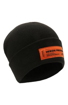 Женская шапка HERON PRESTON черного цвета, арт. HWLC002F21KNI0011000 | Фото 1 (Материал: Текстиль, Синтетический материал)