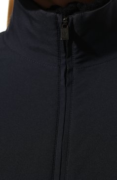 Женская куртка LORO PIANA темно-синего цвета, арт. FAG3121 | Фото 5 (Кросс-КТ: Куртка, Ветровка; Материал утеплителя: Шерсть; Рукава: Длинные; Материал внешний: Синтетический материал; Материал сплава: П�роставлено; Драгоценные камни: Проставлено; Длина (верхняя одежда): Короткие; Стили: Кэжуэл)