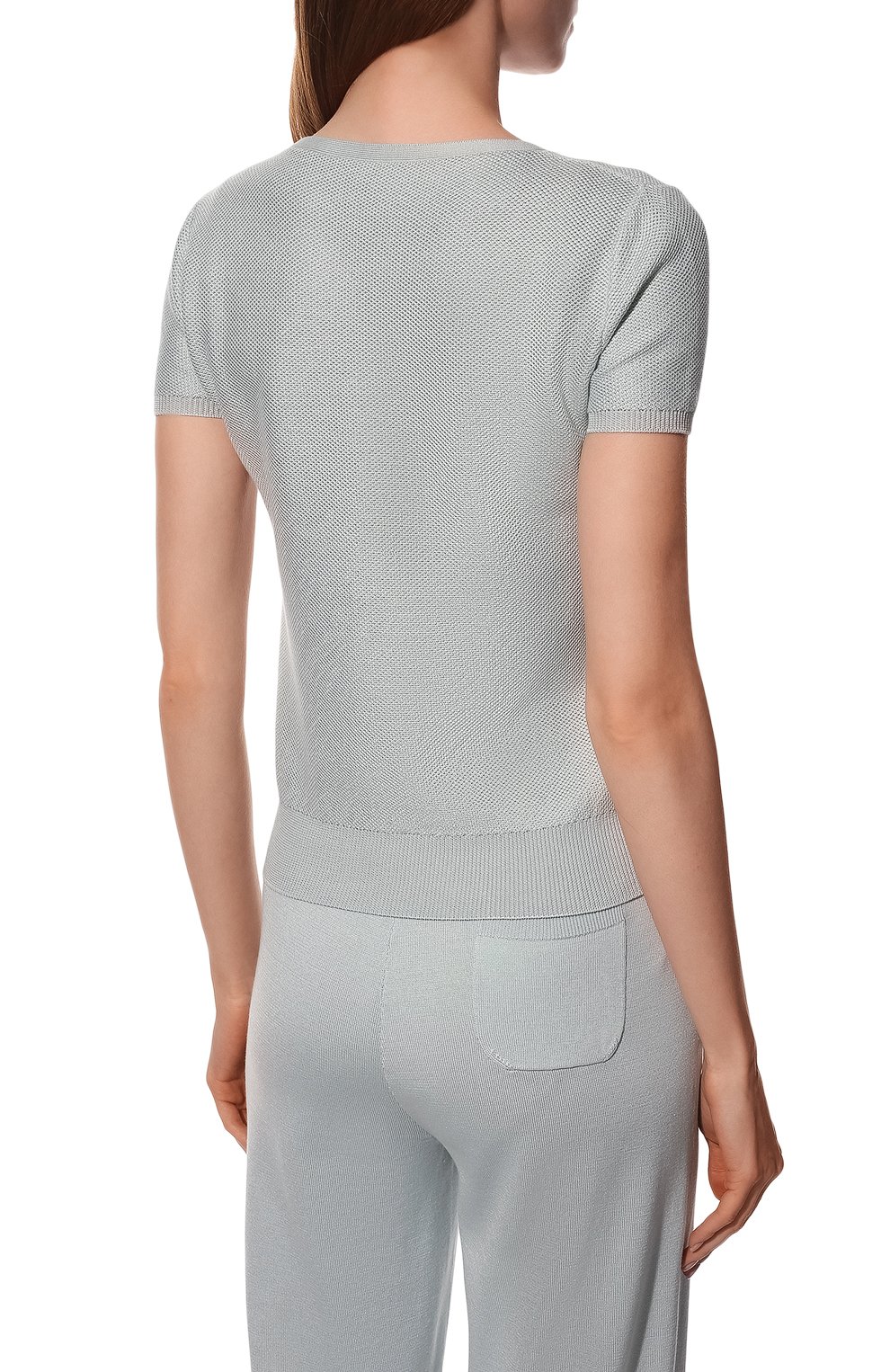 Топ из смеси шелка и хлопка Loro Piana  FAG1725 Фото 4