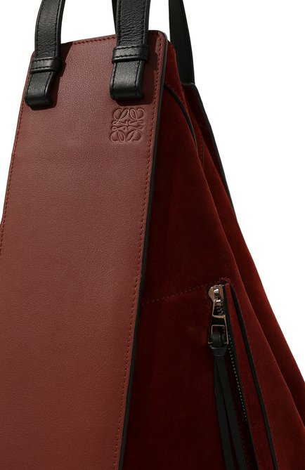Женская сумка hammock LOEWE бордового цвета, арт. A538H02X01 | Фото 2 (Сумки-технические: Сумки top-handle, Сумки через плечо; Материал: Натуральная кожа; Размер: large)