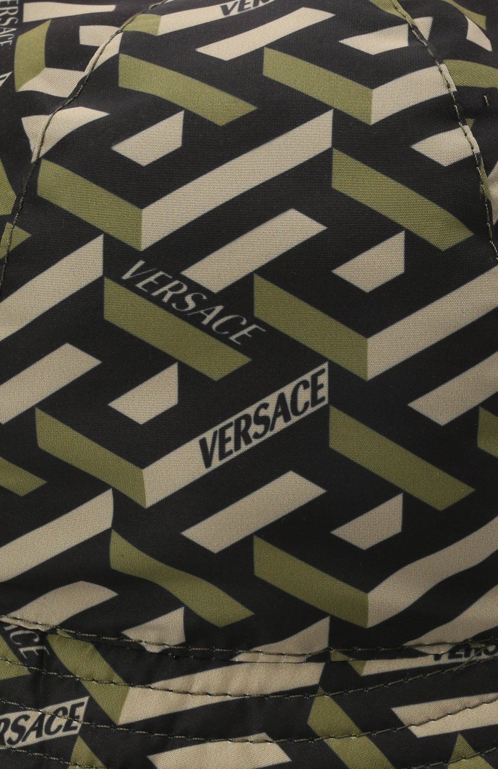 Мужская панама VERSACE хаки цвета, арт. 1001591/1A01912 | Фото 4 (Материал: Текстиль, Синтетический материал)
