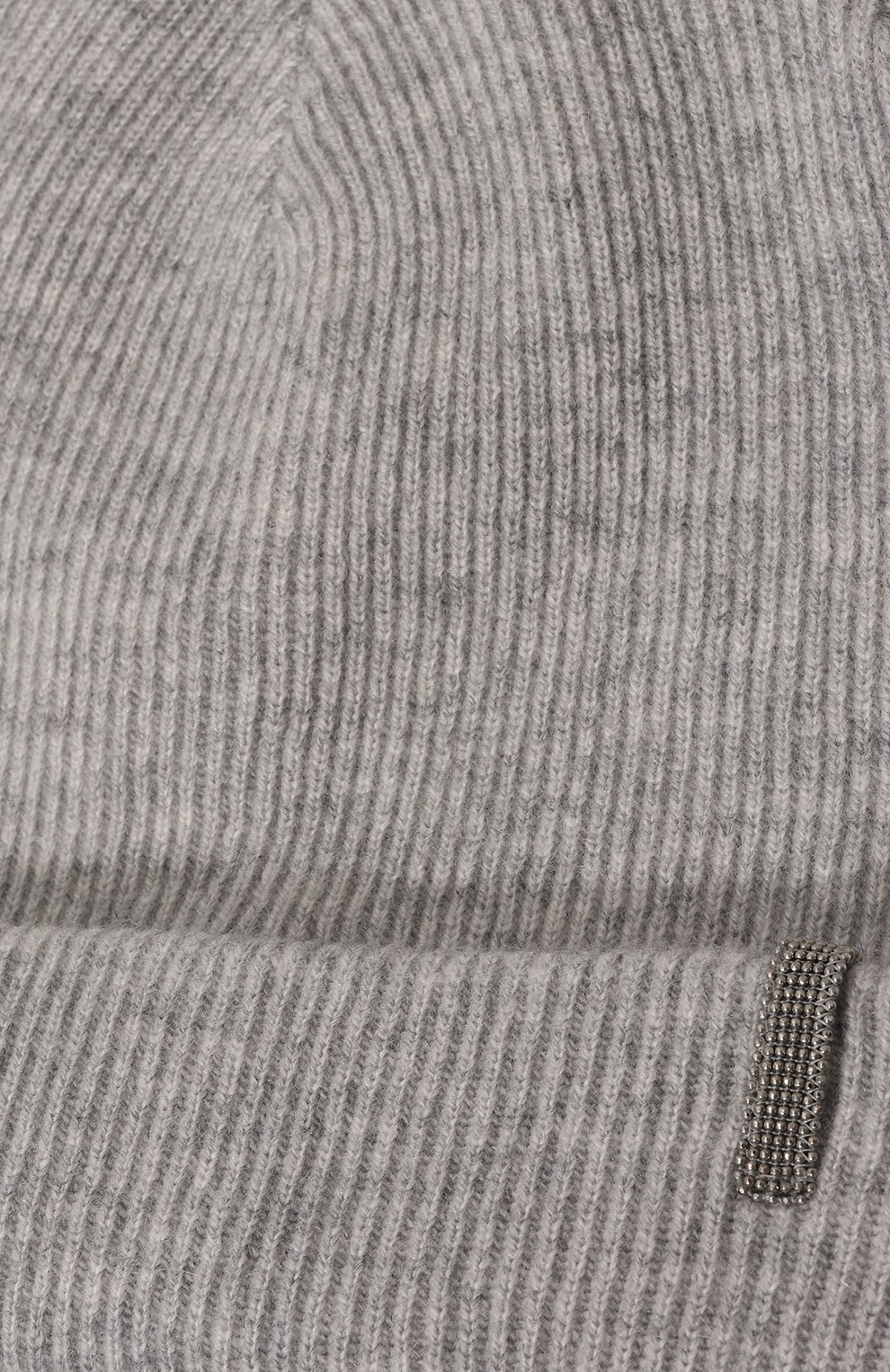 Детского кашемировая шапка BRUNELLO CUCINELLI серого цвета, арт. B12M10779A | Фото 3 (Материал: Текстиль, Кашемир, Шерсть; Материал сплав а: Проставлено; Нос: Не проставлено)