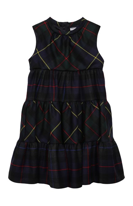 Детское шерстяное платье DOLCE & GABBANA разноцветного цвета, арт. L52DU6/G7ATY/8-14 | Фото 1 (Материал подклада: Вискоза; Рукава: Короткие; Материал внешний: Шерсть; Случай: Повседневный; Девочки-школьная форма: Платья; Ростовка одежда: 10 - 11 лет | 140 - 146см, 12 лет | 152 см, 8 лет | 128 см)