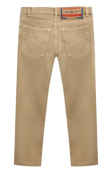 Детские джинсы DIESEL бежевого цвета, арт. J00990/KXBI9 | Фото 2 (Материал сплава: Проставлено; Нос: Не проставлено; Материал внешний: Хлопок)