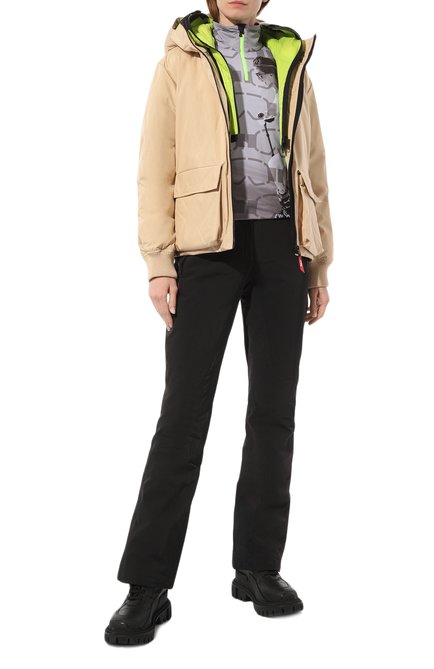 Женская утепленная куртка AI RIDERS бежевого цвета, арт. JW662BTHN3 | Фото 2 (Драгоценные камни: Проставлено; Материал сплава: Проставлено; Материал подклада: Синтетический материал; Рукава: Длинные; Материал внешний: Синтетический материал; Длина (верхняя одежда): Короткие)