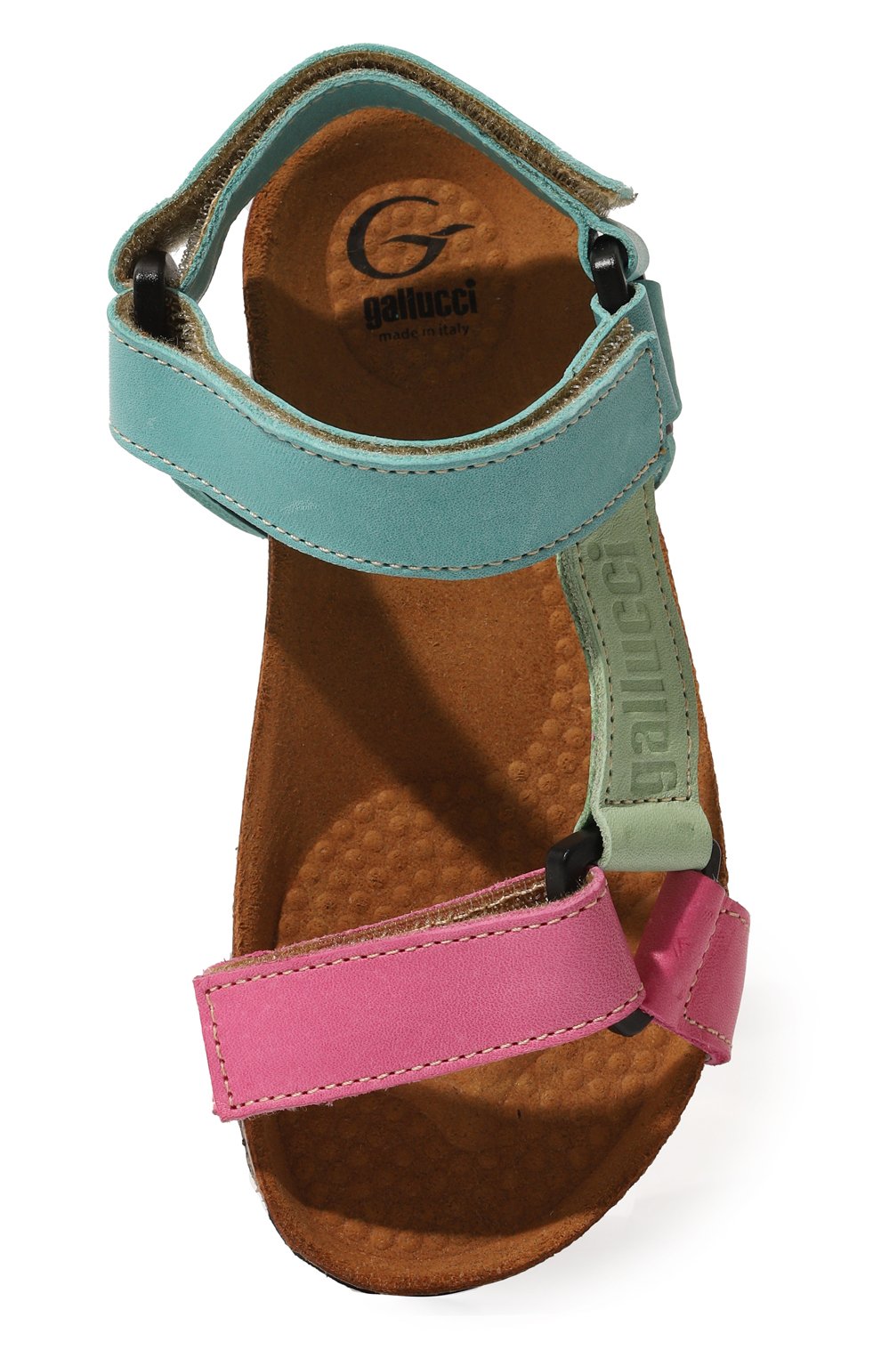 Детские кожаные сандалии GALLUCCI разноцветного цвета, арт. J10163AM/SA G0M MAI/MAI/MAI | Фото 4 (Материал внутренний: Натуральная кожа)