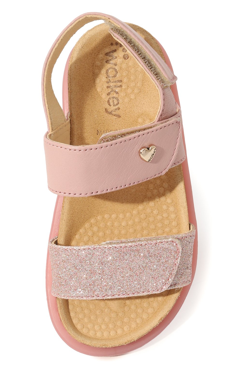 Детские кожаные сандалии WALKEY розового цвета, арт. Y1A2-41760-0063/25-29 | Фото 4 (Материал внутренний: Натуральная кожа; Материал сплава: Проставлено; Нос: Не проставлено)
