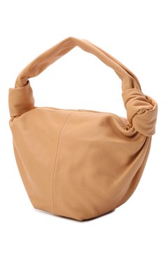 Женская сумка double knot BOTTEGA VENETA бежевого цвета, арт. 690223/V1BW0 | Фото 4 (Сумки-технические: Сумки top-handle; Размер: medium; Материал: Натуральная кожа)