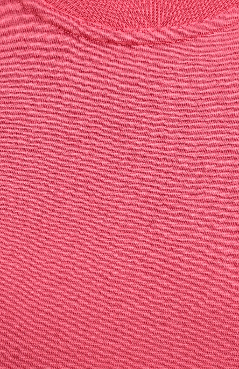 Женская хлопковая футболка BOTTEGA VENETA розового цвета, арт. 649060/VF1U0 | Фото 5 (Стили: Гламурный; Принт: Без принта; Рукава: Короткие; Длина (для топов): Стандартные; Материал внешний: Хлопок; Женское Кросс-КТ: Футболка-одежда)