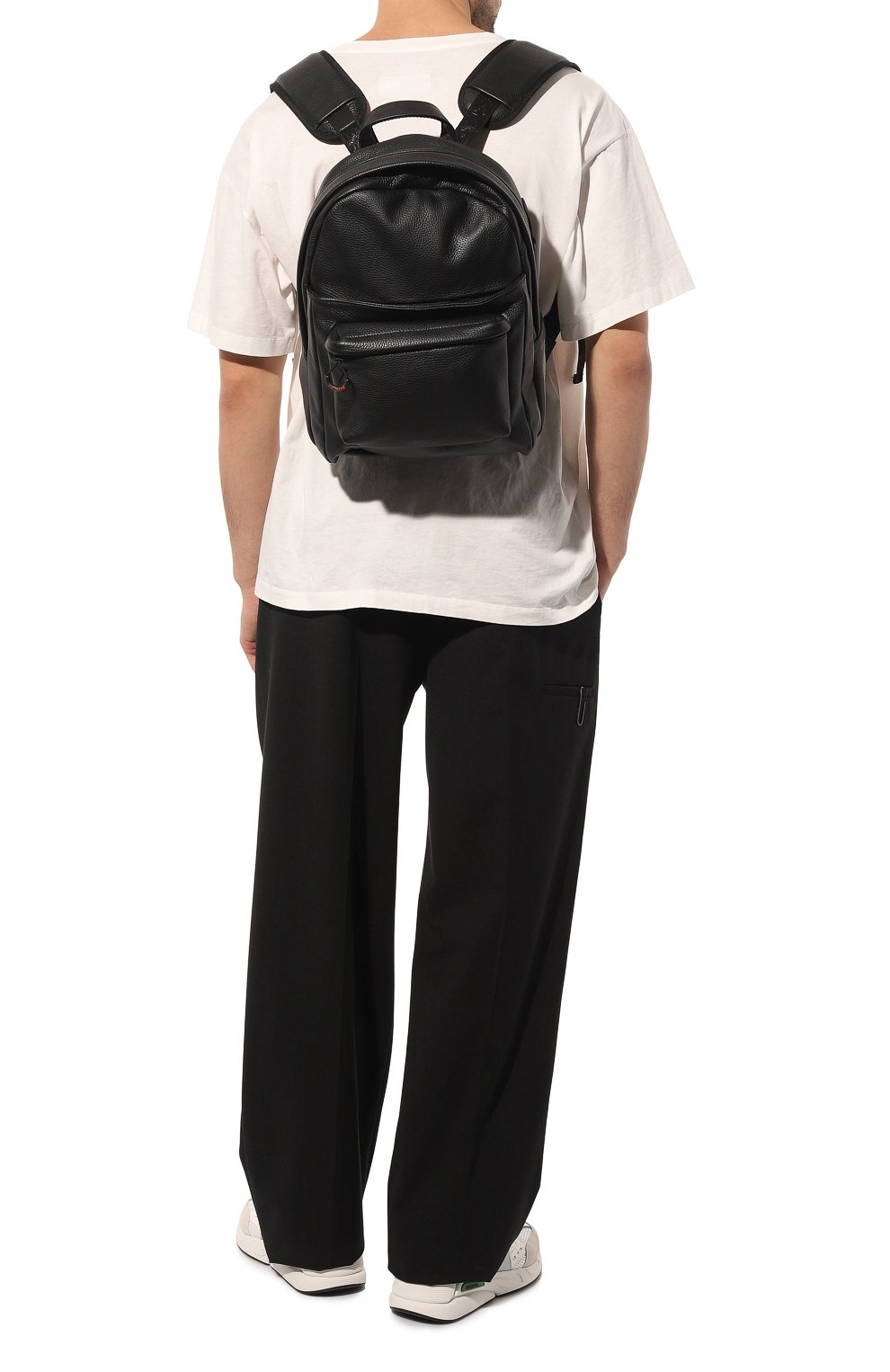 Мужской кожаный рюкзак VIC MATIE черного цвета, арт. 1A0158TC999C6HB001 | Фото 7 (Материал: Натуральная кожа; Стили: Кэжуэл; Размер: large)