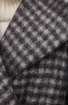 Женское пальто EMPORIO ARMANI серого цвета, арт. BNL07T/B2700 | Фото 5 (Материал внешний: Шерсть; Рукава: Длинные; Длина (верхняя одежда): До колена; Материал подклада: Вискоза; 1-2-бортные: Двубортные; Стили: Кэжуэл)