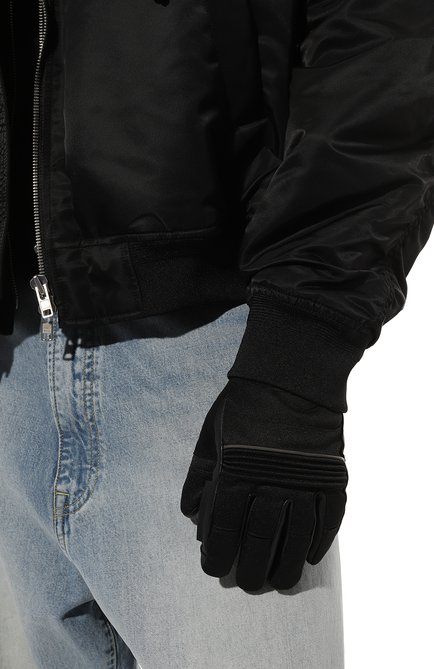 Мужские комбинированные перчат�ки HARLEY-DAVIDSON черного цвета, арт. 98134-23VM | Фото 2 (Нос: Не проставлено; Материал: Натуральная кожа; Материал сплава: Проставлено)