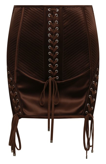 Женская юбка DOLCE & GABBANA темно-коричневого цвета по цене 212000 руб., арт. F4CBIT/FURAD | Фото 1