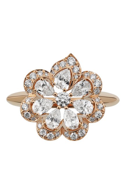 Женские кольцо CHOPARD бесцветного цвета, арт. 828347-5010 | Фото 2 (Материал сплава: Розовое золото)