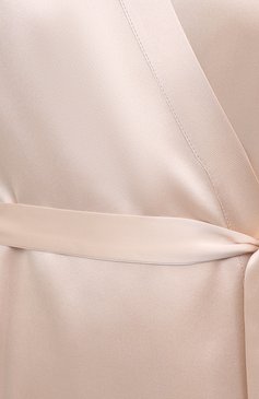 Женский шелковый халат MARJOLAINE кремвого цвета, арт. Laurian | Фото 5 (Материал внешний: Шелк)