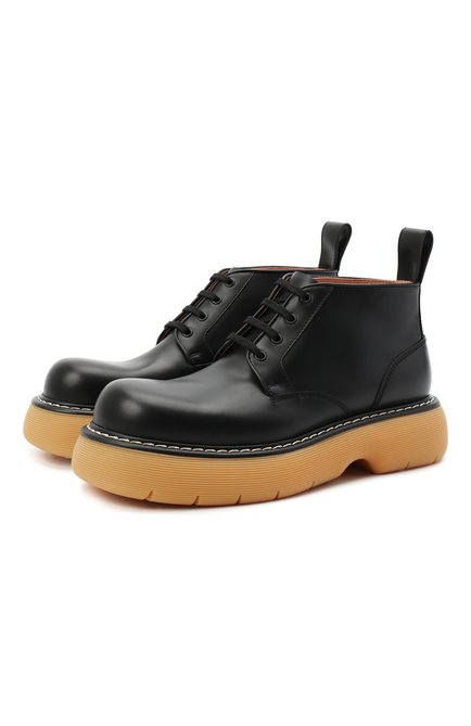 Мужские кожаные ботинки bounce BOTTEGA VENETA черного цвета по цене 104500 руб., арт. 651256/V00H0 | Фото 1