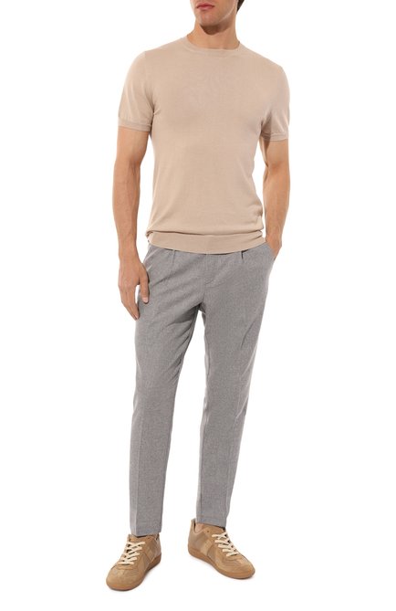 Мужские брюки из шерсти и кашемира COLOMBO серого цвета, арт. PA00390/RET/61088-10 | Фото 2 (Длина (брюки, джинсы): Стандартные; Материал внешний: Шерсть; Стили: Кэжуэл; Случай: Повседневный)