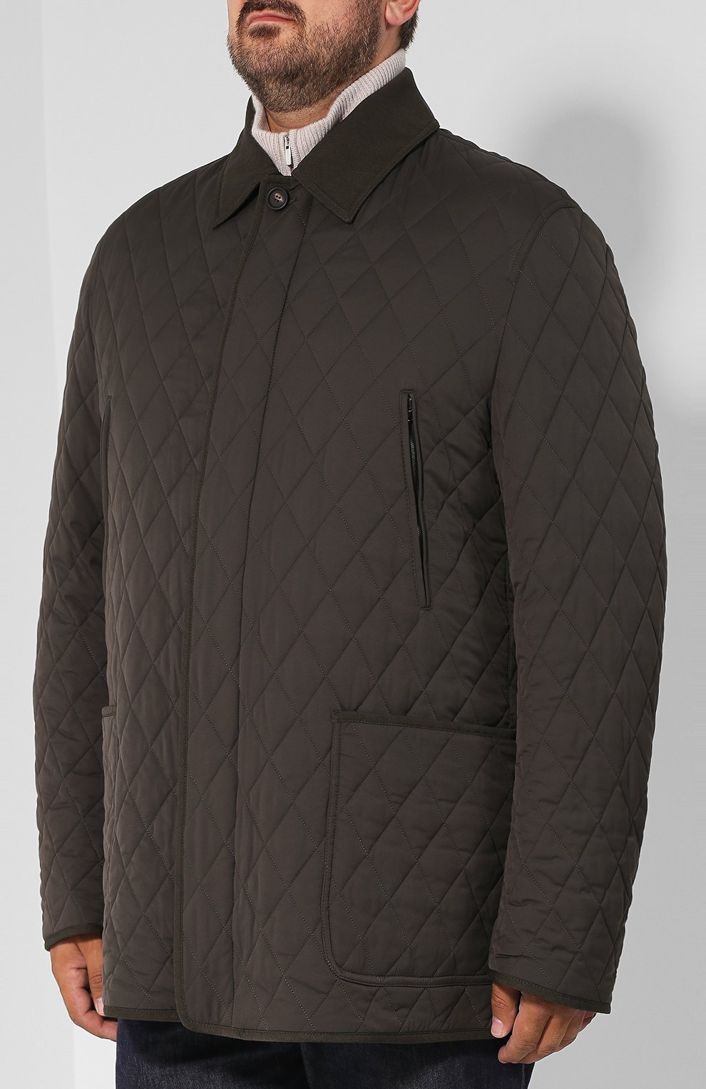 Мужская двусторонняя куртка из смеси шерсти и шелка BRIONI хаки цвета, арт. SDL70L/07AJ9 | Фото 3 (Кросс-КТ: Куртка; Мужское Кросс-КТ: шерсть и кашемир, Верхняя одежда; Материал внешний: Шерсть, Шелк; Рукава: Длинные; Big photo: Big photo; Длина (верхняя одежда): До середины бедра; Материал сплава: Проставлено; Ювелирные украшения: Назначено; Драгоценные камни: Проставлено)