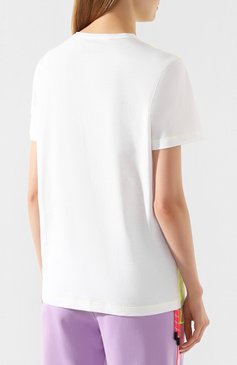 Женская хлопковая футболка ICEBERG бело�го цвета, арт. 20E I2S0/F021/4157 | Фото 4 (Рукава: Короткие; Длина (для топов): Стандартные; Принт: С принтом; Материал внешний: Хлопок; Женское Кросс-КТ: Футболка-одежда; Стили: Кэжуэл)