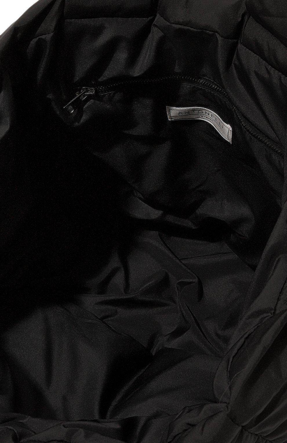 Женский сумка ANTONELLI FIRENZE черного цвета, арт. H0094K/364C | Фото 5 (Сумки-т ехнические: Сумки-шопперы; Размер: medium; Материал сплава: Проставлено; Ремень/цепочка: На ремешке; Материал: Текстиль; Драгоценные камни: Проставлено)