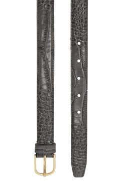 Женский кожаный ремень WINDSOR серого цвета, арт. 52 DG200/10015997 | Фото 3 (Материал: Натуральная кожа; Материал сплава: Проставлено; Нос: Не проставлено)