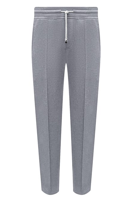 Мужские хлопковые брюки BRUNELLO CUCINELLI серого цвета по цене 97950 руб., арт. M0T313212G | Фото 1