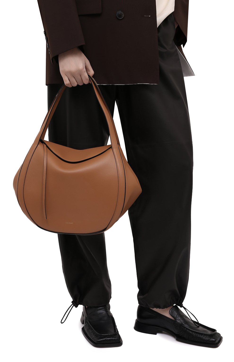 Женская сумка lin medium WANDLER коричневого цвета, арт. LIN BAG | Фото 2 (Сумки-технические: Сумки top-handle; Размер: medium; Материал: Натуральная кожа)