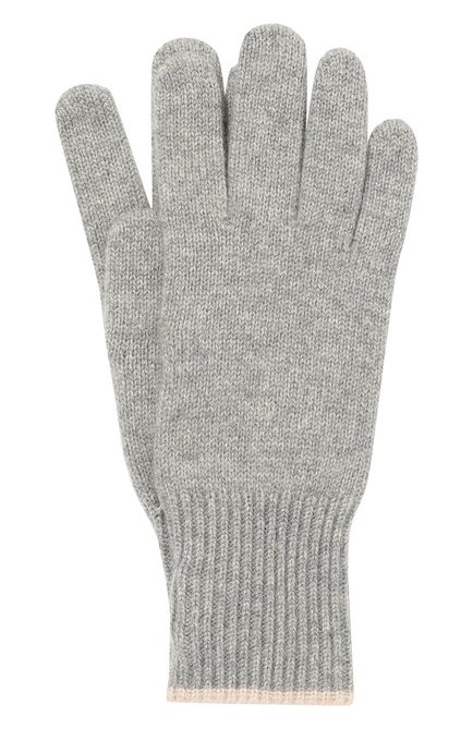 Мужские кашемировые перчатки BRUNELLO CUCINELLI серого цвета, арт. M2293118 | Фото 1 (Материал: Шерсть, Кашемир, Текстиль; Кросс-КТ: Трикотаж)