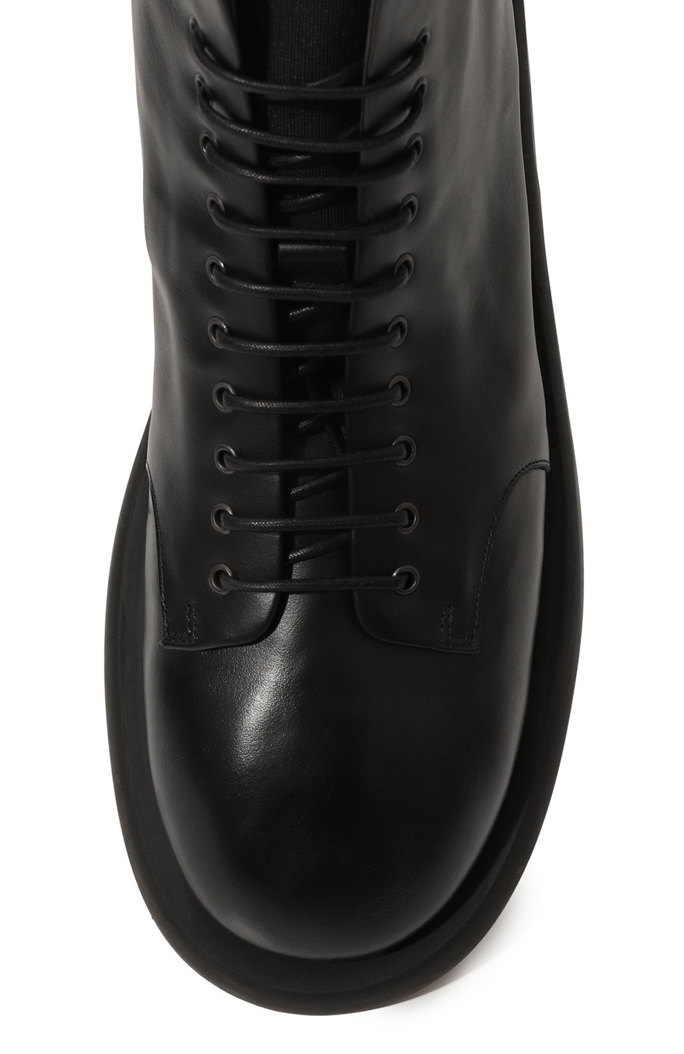 Мужские кожаные ботинки MARSELL черного цвета, арт. MMG470/196 | Фото 6 (Мужское Кросс-КТ: Ботинки-обувь; Материал внутренний: Натуральная кожа; Материал сплава: Проставлено; Материал утеплителя: Без утеплителя; Подошва: Плоская; Драгоценные камни: Проставлено)
