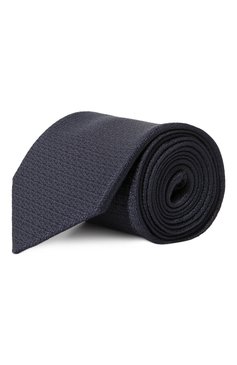 Мужской шелковый галстук STEFANO RICCI темно-синего цвета, арт. CCX/46109 | Фото 1 (Материал: Текстиль, Шелк; Принт: Без принта)