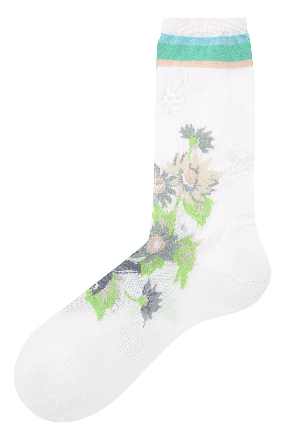 Женские хлопковые носки ANTIPAST белого цвета, арт. AM-600C | Фото 1 (Материал внешний: Синтетический материал, Хлопок; Материал сплава: Проставлено; Нос: Не проставлено)
