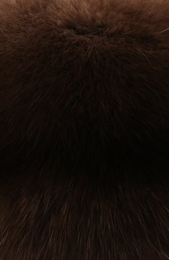 Женская шапка-кубанка марина из меха соболя и норки FURLAND коричневого цвета, арт. 0195119710002100002 | Фото 4 (Материал: Натуральный мех)