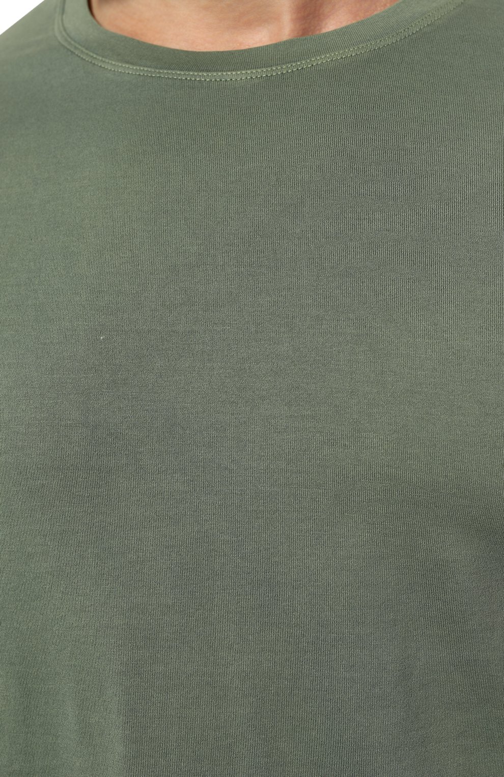 Мужская хлопковая футболка ANDREA CAMPAGNA зеленого цвета, арт. TSMC/JERVIN | Фото 5 (Принт: Без принта; Рукава: Короткие; Длина (для топов): Стандартные; Материал сплава: Проставлено; Материал внешний: Хлопок; Драгоценные камни: Проставлено; Стили: Кэжуэл)