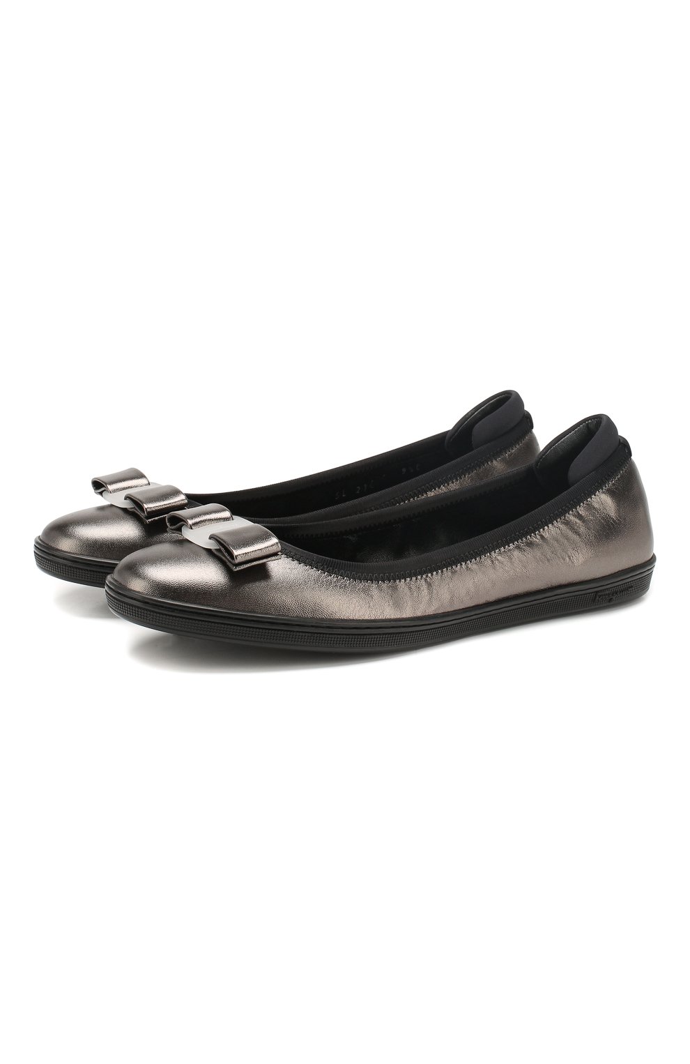 Женские бронзовые кожаные балетки SALVATORE FERRAGAMO купить в интернет ...