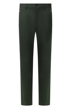 Мужские хлопковые брюки BURBERRY зеленого цвета, арт. 8023158 | Фото 1 (Случай: Повседневный; Материал внешний: Хлопок)