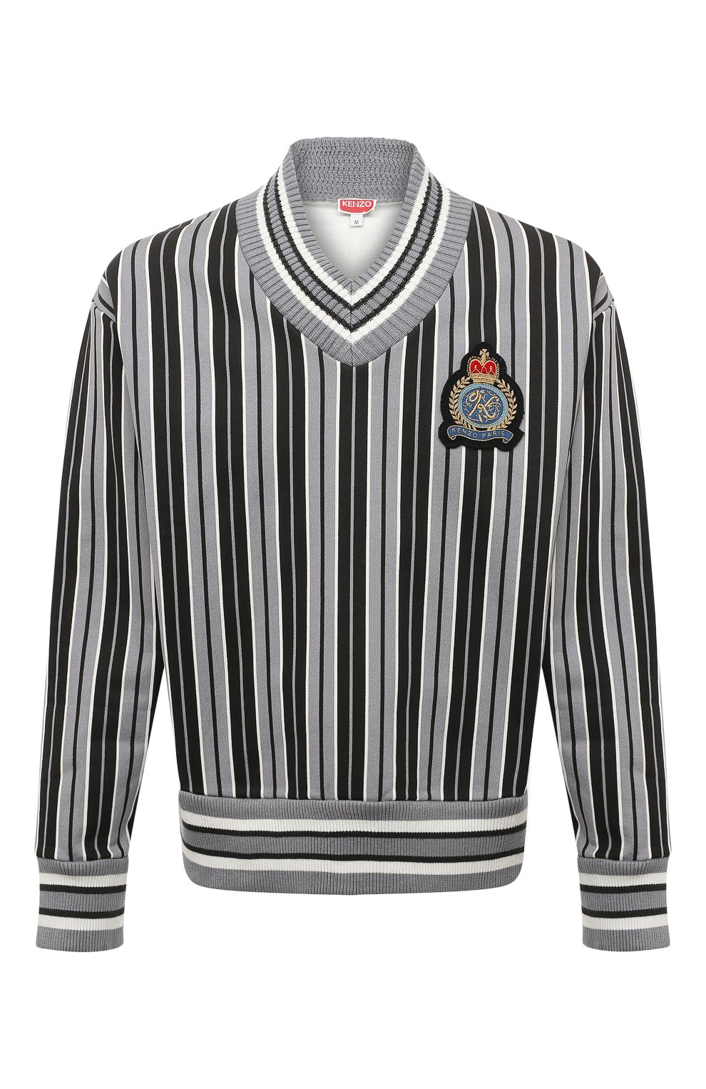 Хлопковый пуловер Kenzo FC65SW4314MC/96, цвет серый, размер 48