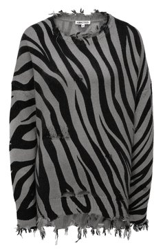 Женский кашемировый пуловер ADDICTED серого цвета, арт. MK214 | Фото 1 (Материал внешний: Шерсть, Кашемир; Рукава: Длинные; Длина (для топов): Стандартные; Стили: Гранж; Женское Кросс-КТ: Пуловер-одежда)