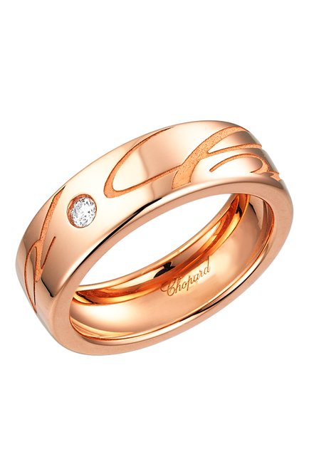 Женские кольцо CHOPARD бесцветного цвета, арт. 827941-5110 | Фото 1 (Материал сплава: Розовое золото; Драгоценные камни: Бриллианты)