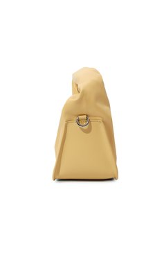 Женская сумка wonton YUZEFI желтого цвета, арт. YUZSS23-HB-NW0-L001 | Фото 4 (Сумки-технические: Сумки top-handle; Материал: Натуральная кожа; Материал сплава: Проставлено; Ремень/цепочка: На ремешке; Драгоценные камни: Проставлено; Размер: small)