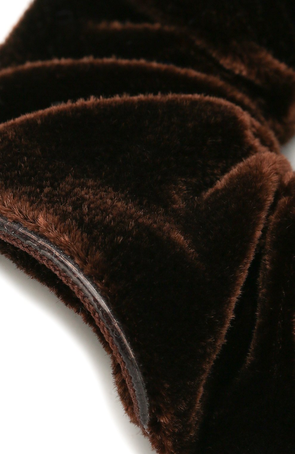 Женская резинка для волос шу-шу ALEXANDRE DE PARIS коричневого цвета, арт. TCH-4T-A18 H | Фото 2 (Материал: Текстиль; Статус проверки: Проверена категория)