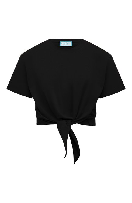 Женская хлопковая футболка EVERREVER черного цвета, арт. RE-TSS-BL-02 | Фото 1 (Материал внешний: Хлопок; Рукава: Короткие; Длина (для топов): Стандартные; Женское Кросс-КТ: Футболка-одежда; Стили: Кэжуэл; Принт: Без принта)