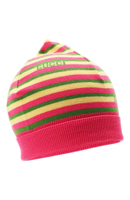 Детского шерстяная шапка GUCCI разноцветного цвета, арт. 660617/4K206 | Фото 1 (Материал: Шерсть, Текстиль)