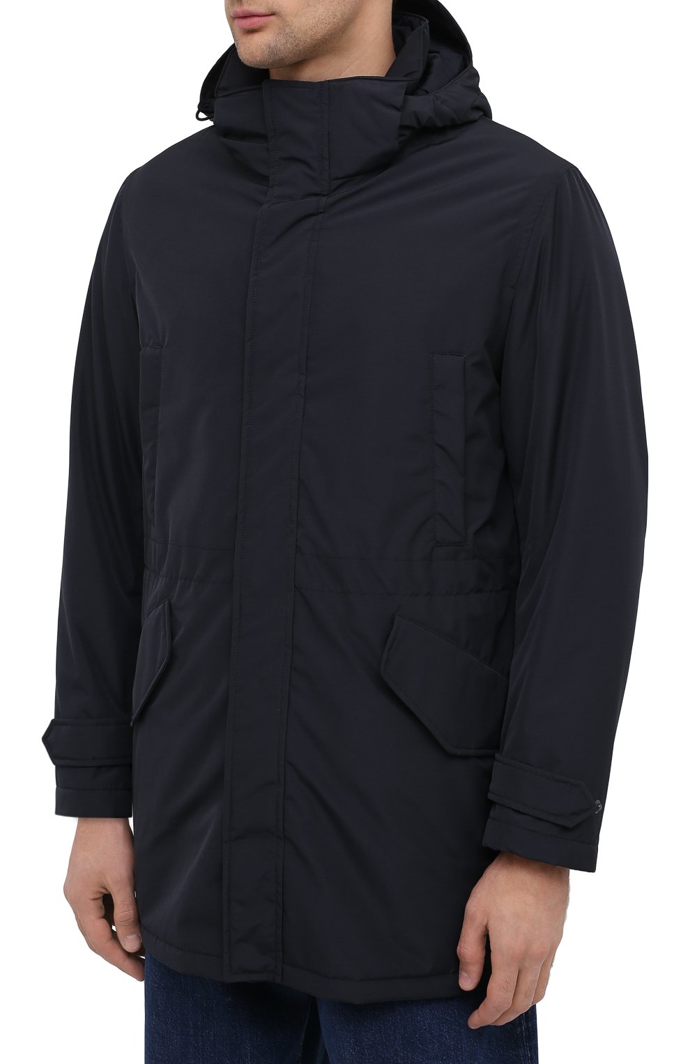 Мужская утепленная парка ASPESI темно-синего цвета, арт. W0 I 9I12 7981 | Фото 3 (Кросс-КТ: парка, Куртка; Рукава: Длинные; Длина (верхняя одежда): До середины бедра; Материал внешний: Синтетический материал; Мужское Кросс-КТ: утепленные куртки, Верхняя одежда; Материал сплава: Проставлено; Материал подклада: Синтетический материал; Драгоценные камни: Проставлено)