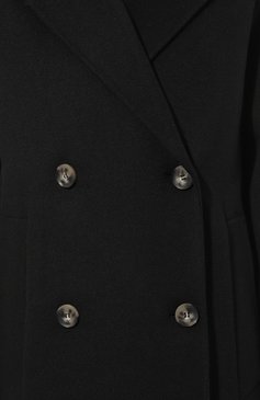 Женское шерстяное пальто IVY OAK черного цвета, арт. I01123F1105 | Фото 5 (Материал внешний: Шерсть; Рукава: Длинные; Материал сплава: Проста влено; Длина (верхняя одежда): Длинные; Драгоценные камни: Проставлено; 1-2-бортные: Двубортные; Стили: Кэжуэл)